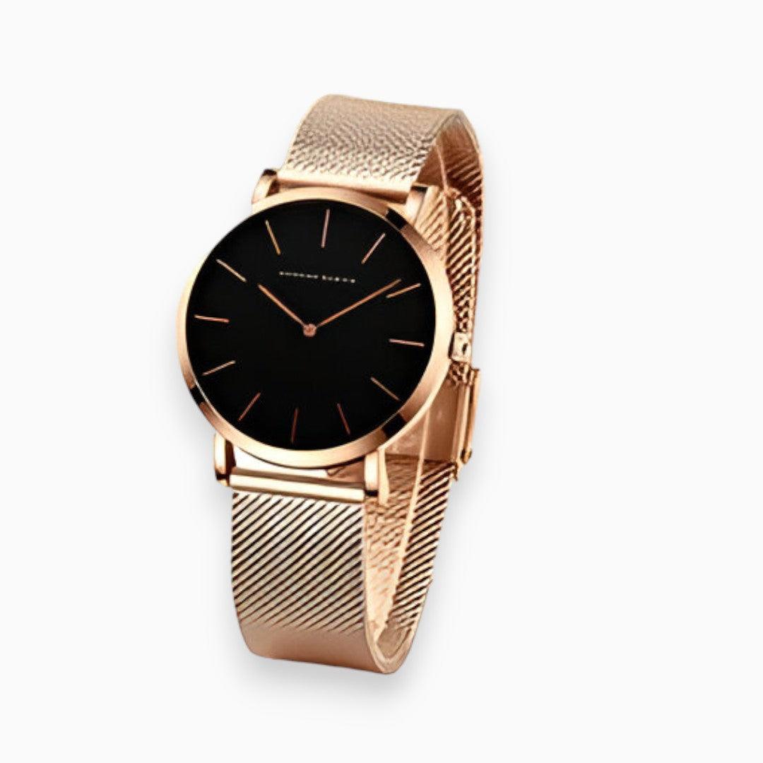 Titanium Chic Watch - Elara-Black/Gold-Nora Luxe