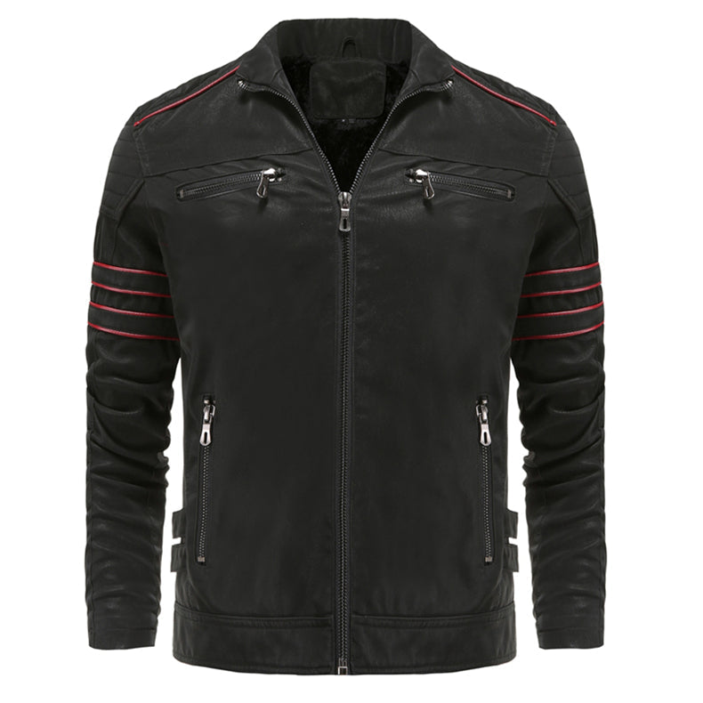 Titanium Rogue Leather Jacket - Hugh-Black-S-Nora Luxe