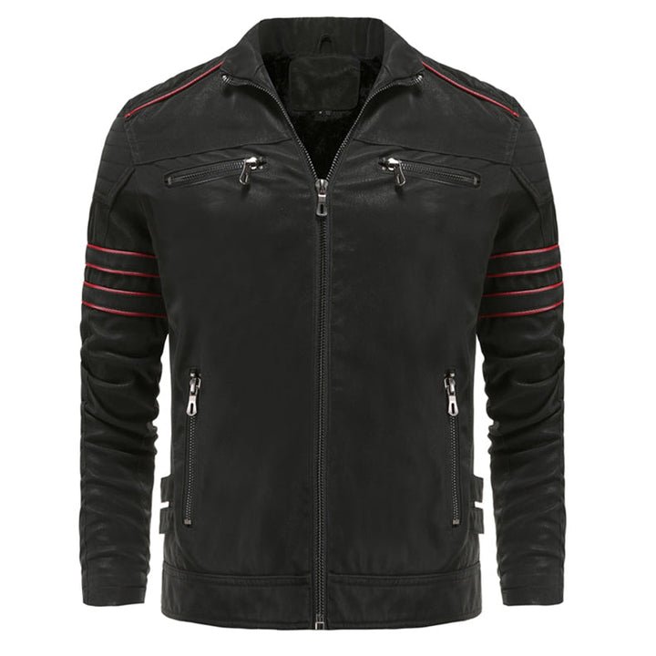 Titanium Rogue Leather Jacket - Hugh-Black-S-Nora Luxe
