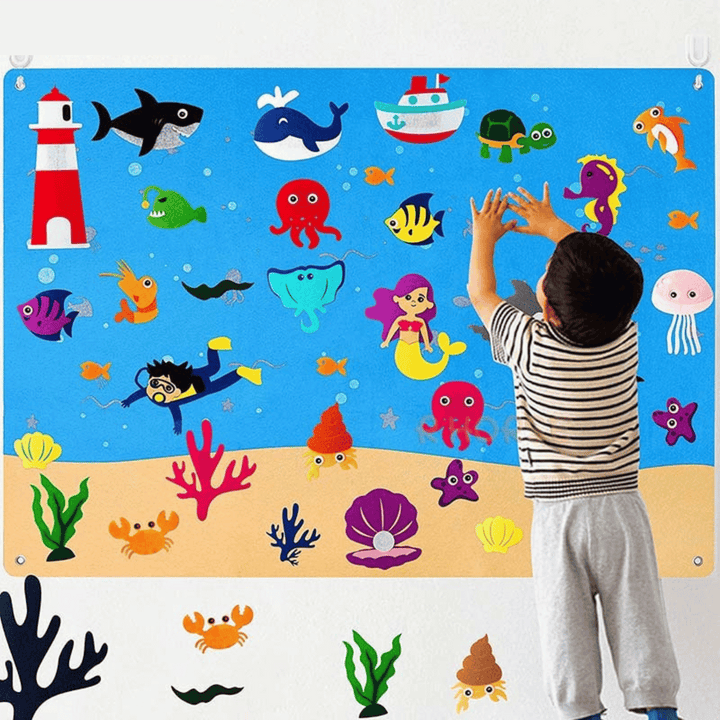 Toddler Felt Playboard - FeltAdventure-Underwater World-Nora Luxe