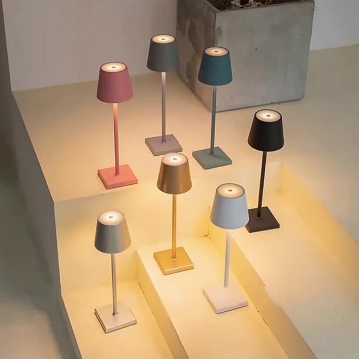 Touch-Sensitive LED Table Lamp - LumiFlex-Gray-Nora Luxe
