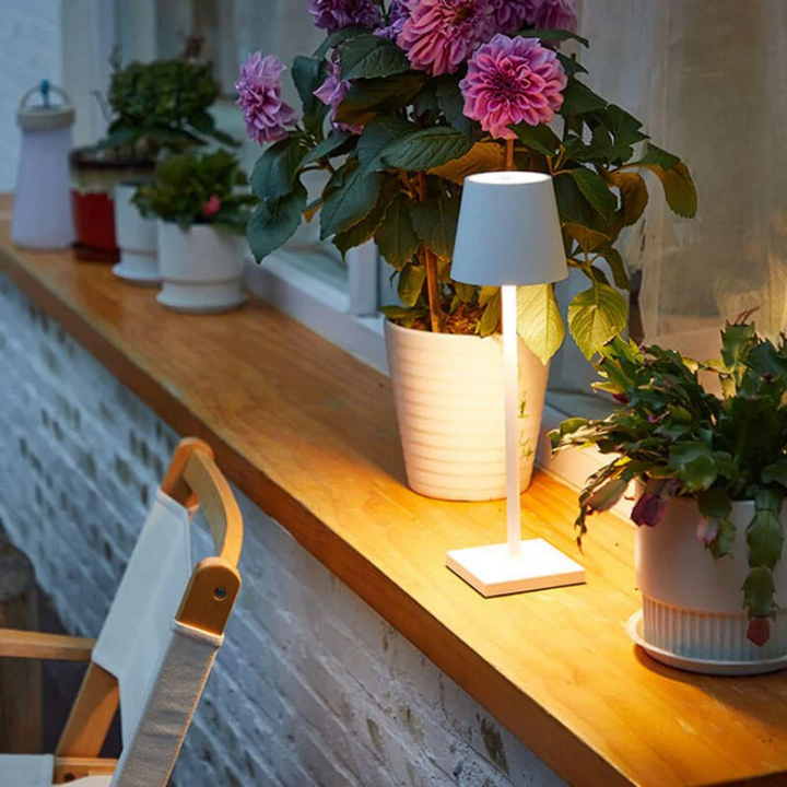 Touch-Sensitive LED Table Lamp - LumiFlex-Gray-Nora Luxe