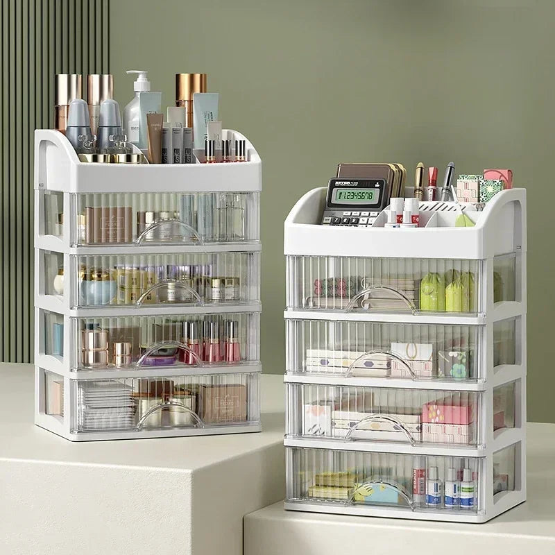 Transparent Acrylic Make-up Organizer - Clarityn-1-The Livary