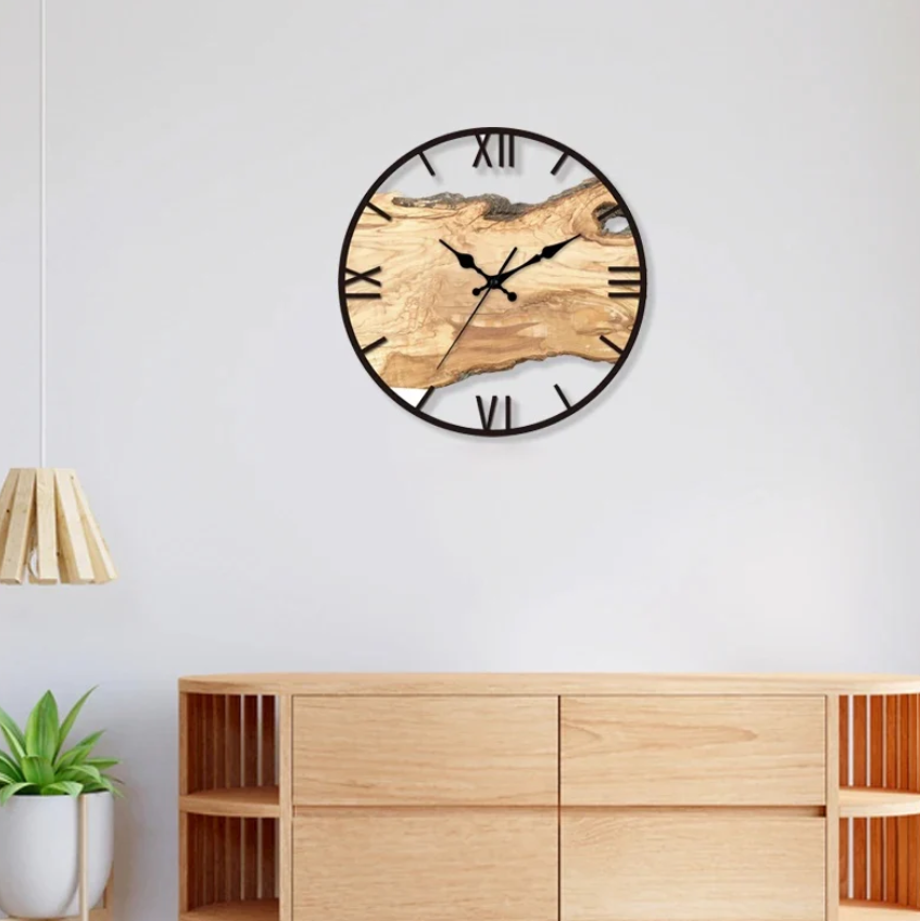Transparent Wall Clock – Glimmor-Style 1-The Livary