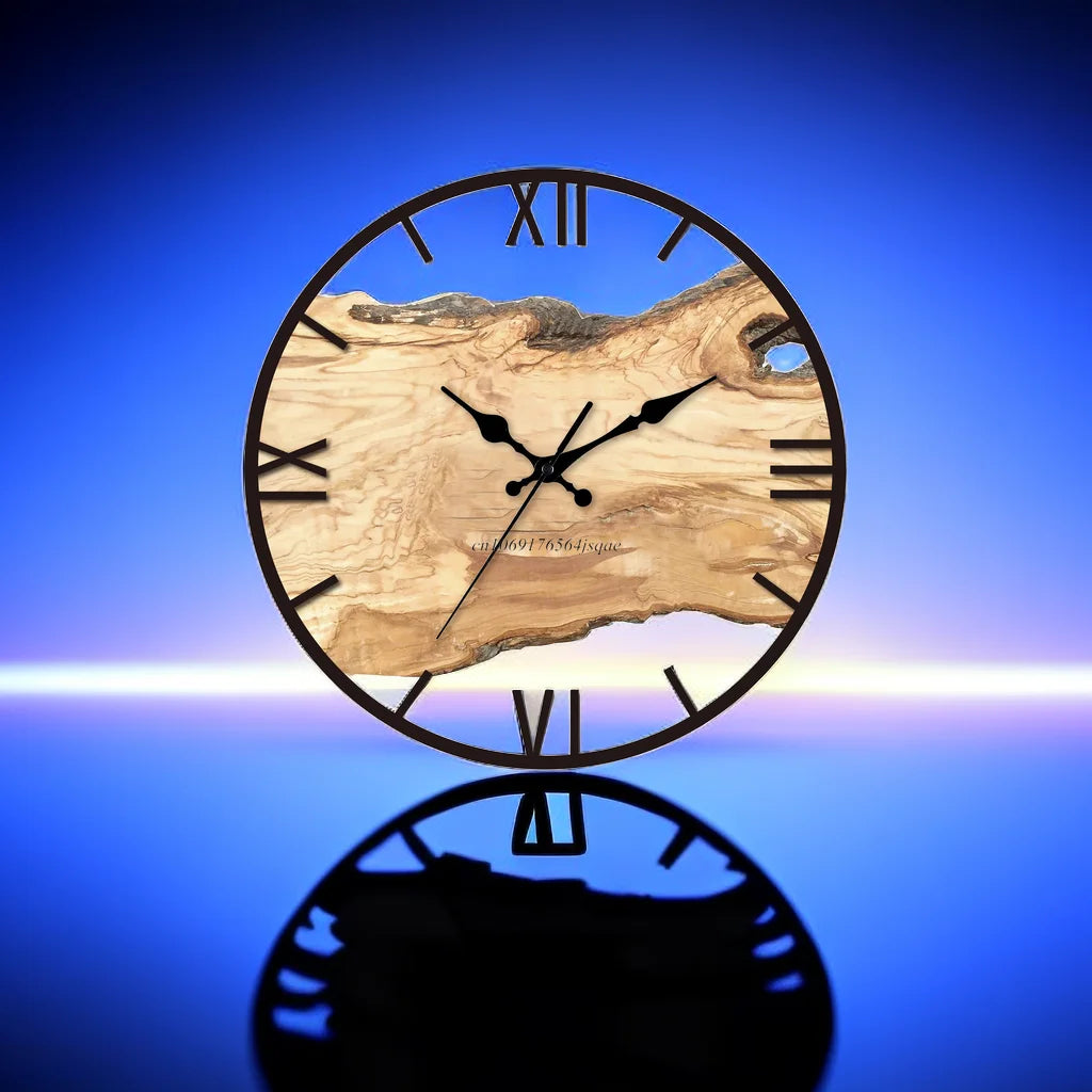 Transparent Wall Clock – Glimmor-Style 1-The Livary