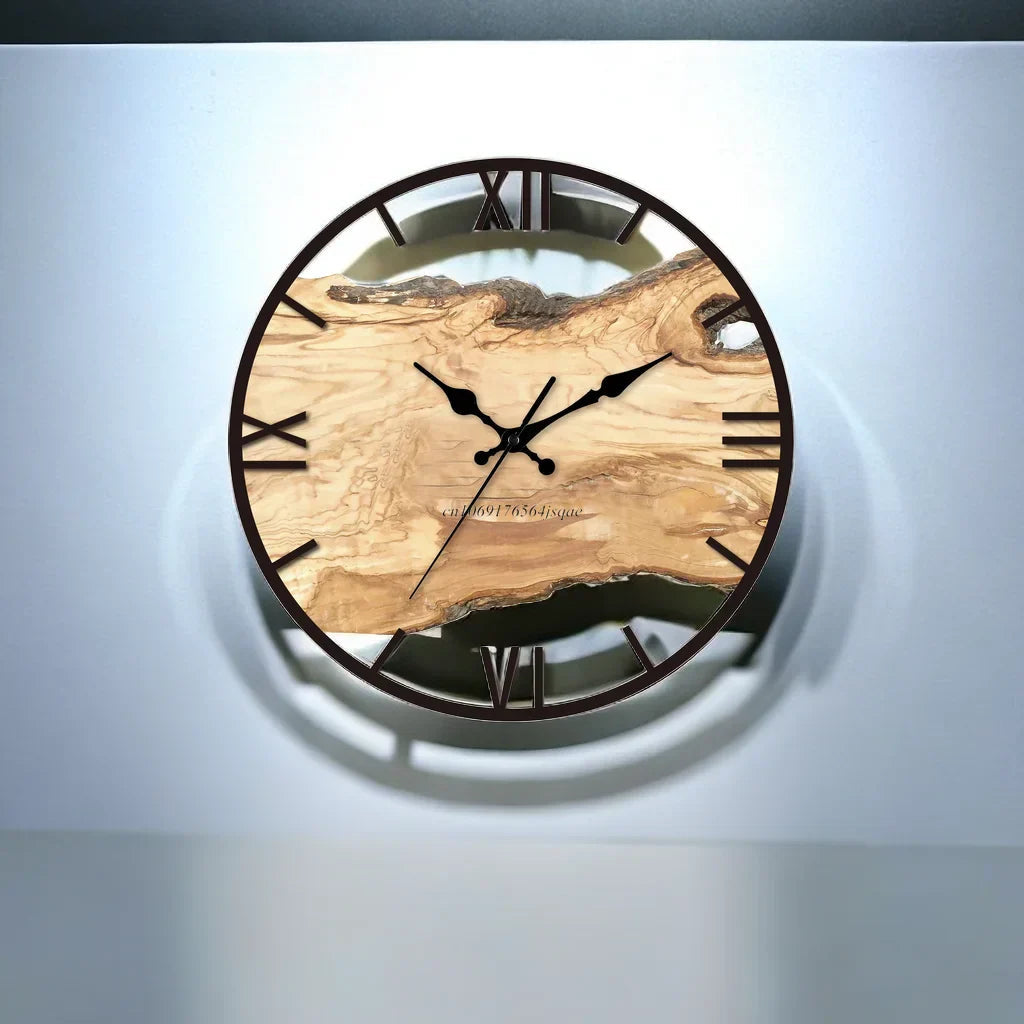 Transparent Wall Clock – Glimmor-Style 1-The Livary
