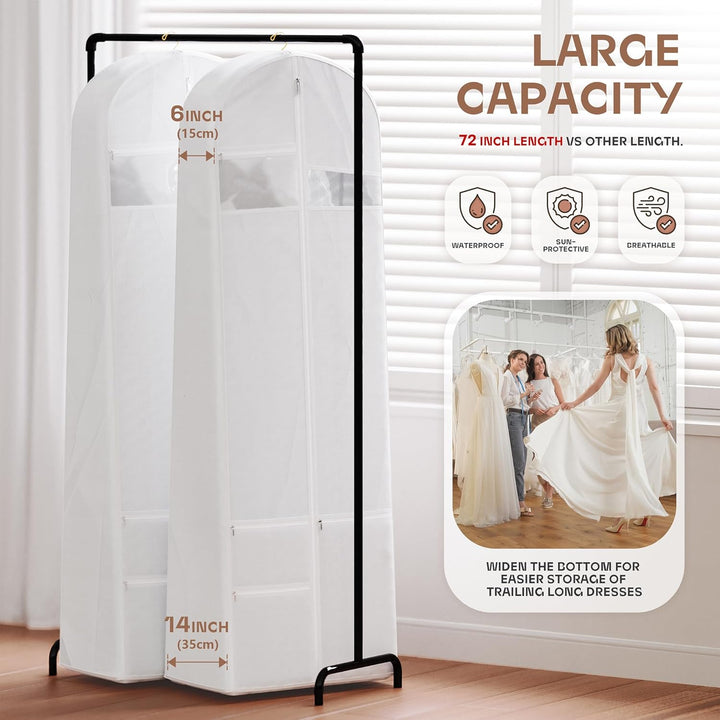 Heavy-Duty Travel Garment Bag with Clear Window & Accessory Pockets – 1+1 FREE