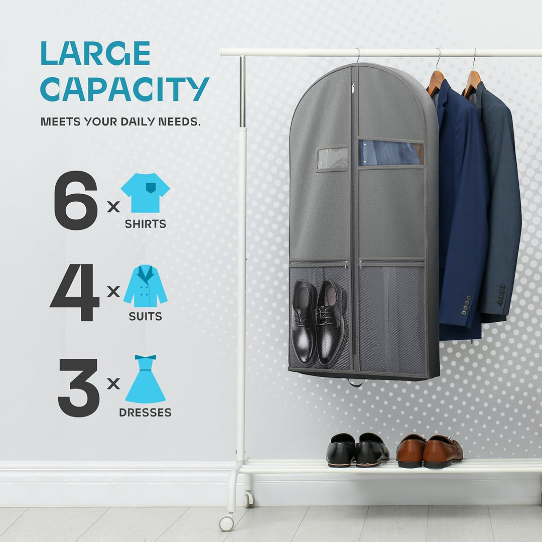 Heavy-Duty Travel Garment Bag with Clear Window & Accessory Pockets – 1+1 FREE