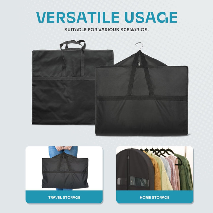 Heavy-Duty Travel Garment Bag with Clear Window & Accessory Pockets – 1+1 FREE