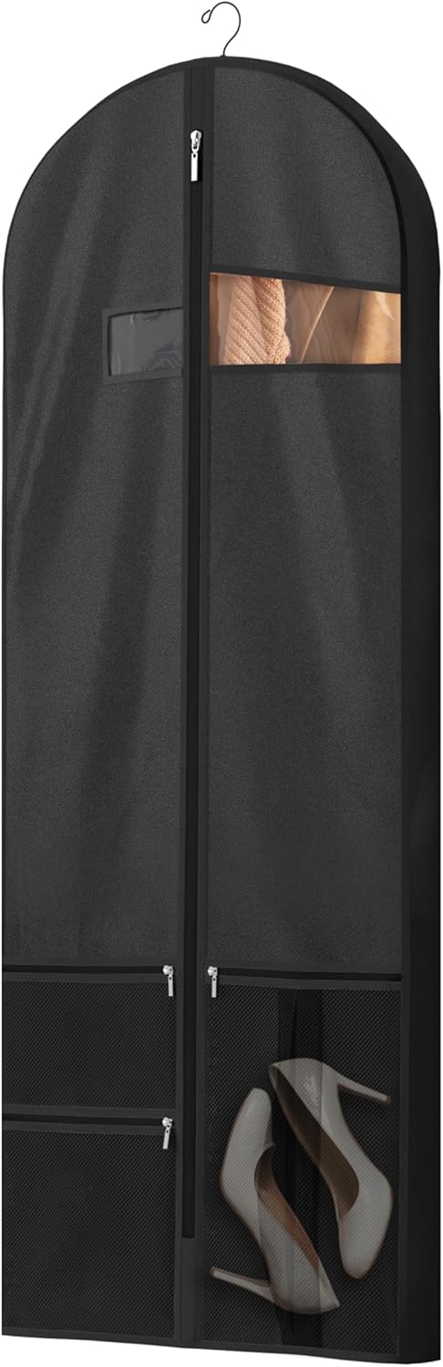 Heavy-Duty Travel Garment Bag with Clear Window & Accessory Pockets – 1+1 FREE