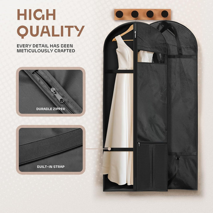 Heavy-Duty Travel Garment Bag with Clear Window & Accessory Pockets – 1+1 FREE