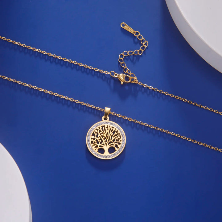 Tree of Life Pendant Necklace | Symbolic Jewellery for Women-Gold-Nora Luxe