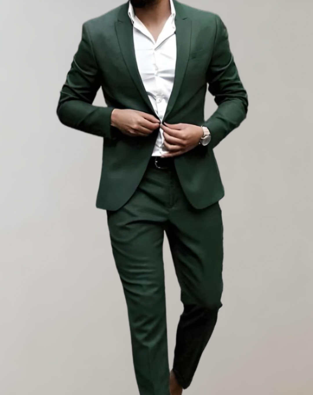 Trendy 2-Piece Men's Business Set -Oliver-Dark Green-XS-Nora Luxe
