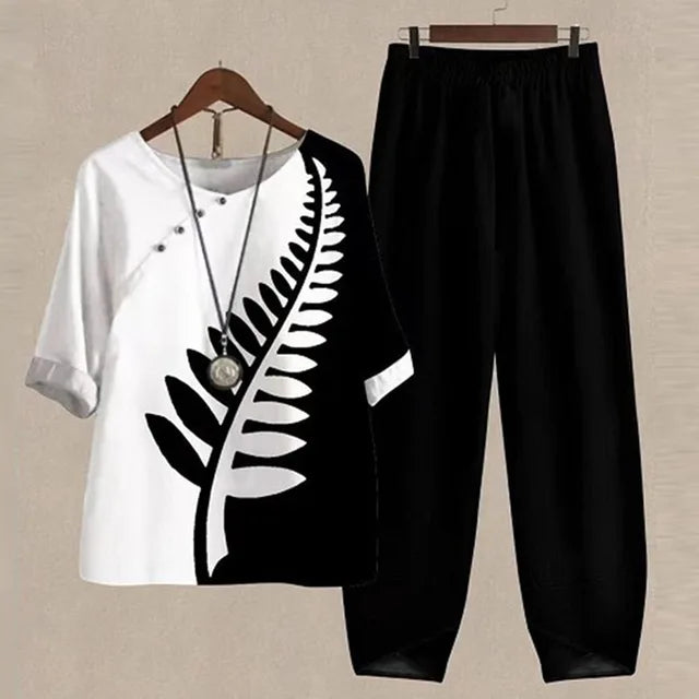 Trendy 2-Piece Spring and Summer Set - LenaDuo-Black-S-Nora Luxe