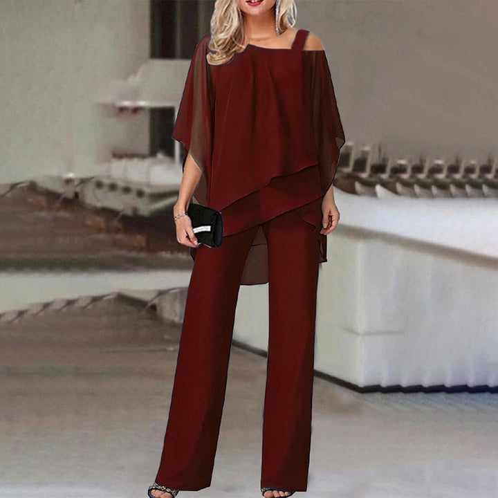 Trendy 2-Piece Women's Outfit - Eliza-Bordeaux-S-Nora Luxe