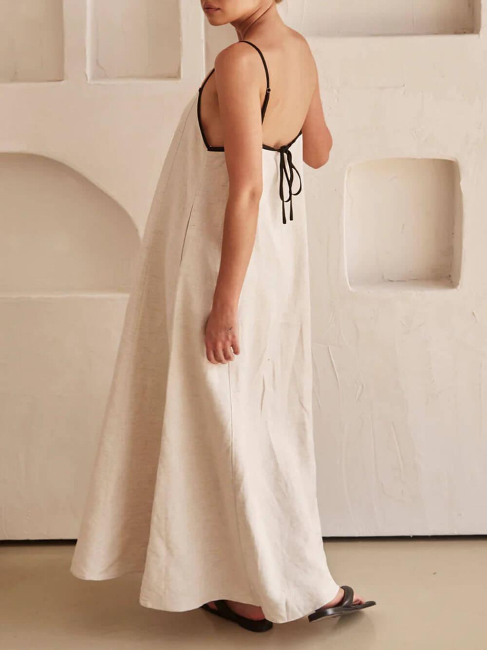 Trendy A-line Strappy Dress with Contrast Design for Holidays – Zoey-S-Nora Luxe