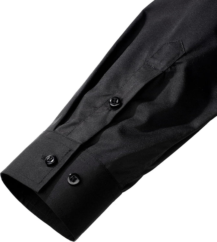 Trendy Anti-Crease Shirt for Men - Tom-Black-S-Nora Luxe