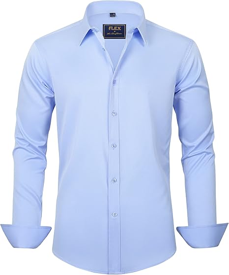 Trendy Anti-Crease Shirt for Men - Tom-Blue-S-Nora Luxe