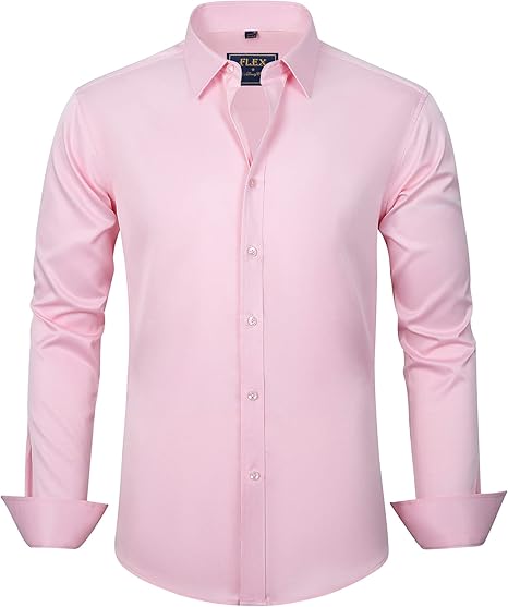 Trendy Anti-Crease Shirt for Men - Tom-Pink-S-Nora Luxe