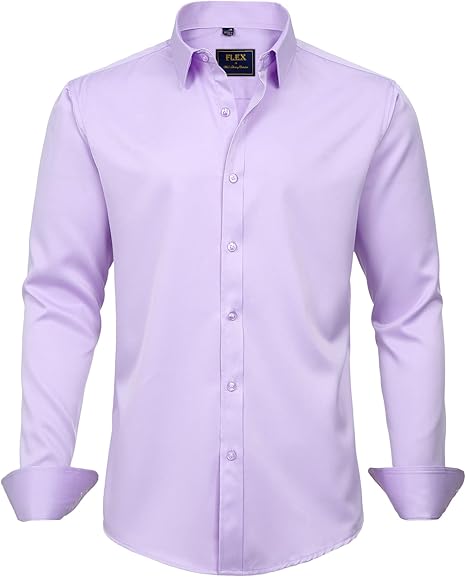 Trendy Anti-Crease Shirt for Men - Tom-Purple-S-Nora Luxe