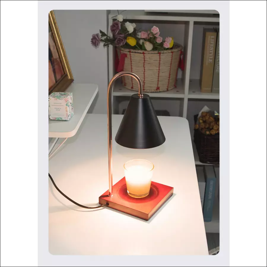 Trendy Atmospheric Candle Warmer Lamp - Sophia-Black-Nora Luxe