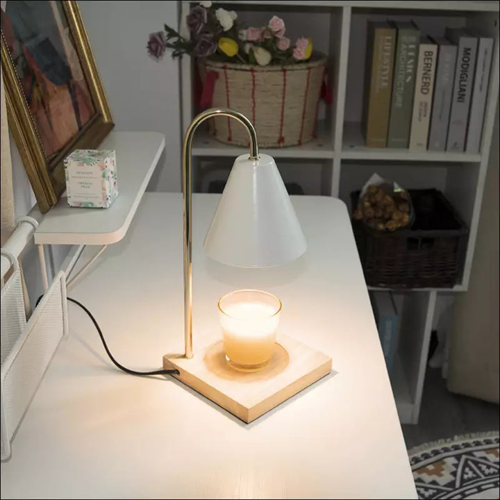 Trendy Atmospheric Candle Warmer Lamp - Sophia-White-Nora Luxe