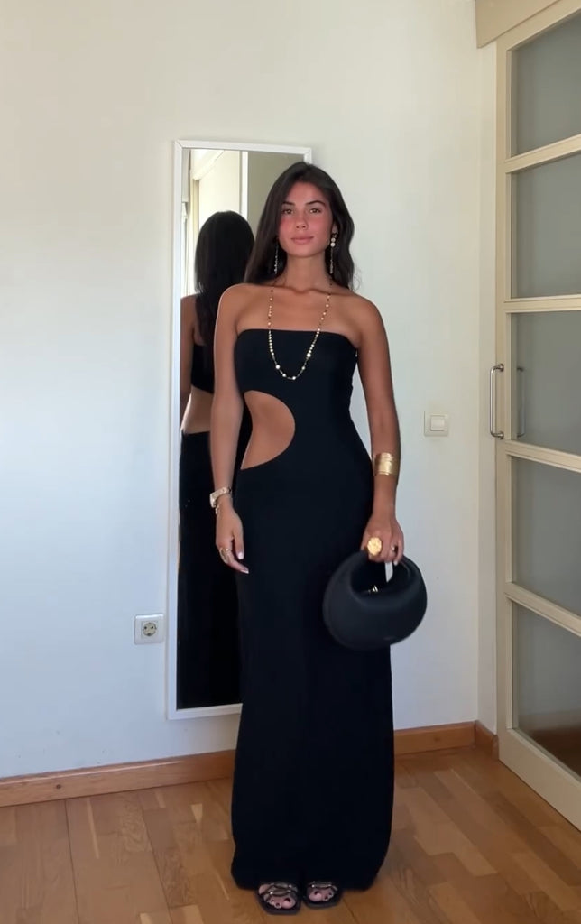 Trendy bandeau summer dress with stretch fit – Viviane-XS-Nora Luxe