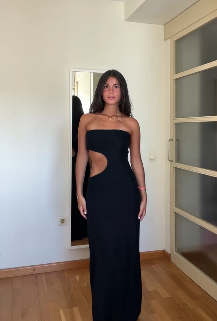 Trendy bandeau summer dress with stretch fit – Viviane-XS-Nora Luxe