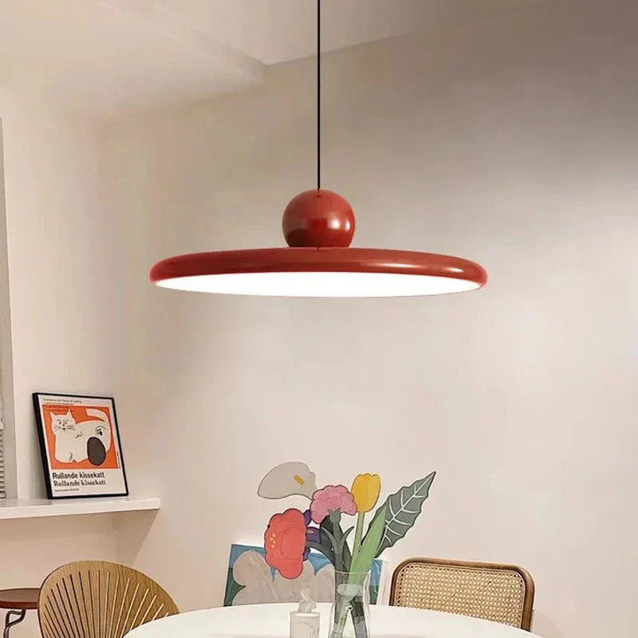 Trendy Bauhaus Glass Pendant Lamp - LunaBau-Red-11.81 inches-Nora Luxe