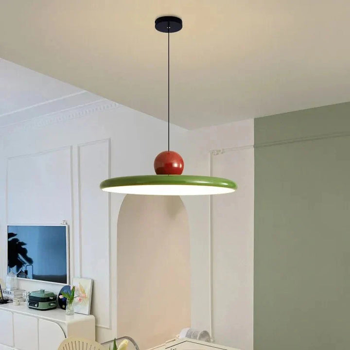 Trendy Bauhaus Glass Pendant Lamp - LunaBau-Red-11.81 inches-Nora Luxe