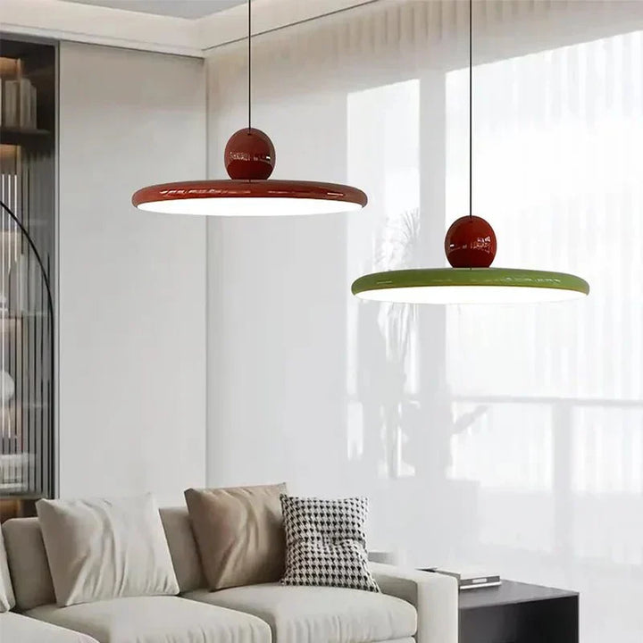 Trendy Bauhaus Glass Pendant Lamp - LunaBau-Red-11.81 inches-Nora Luxe