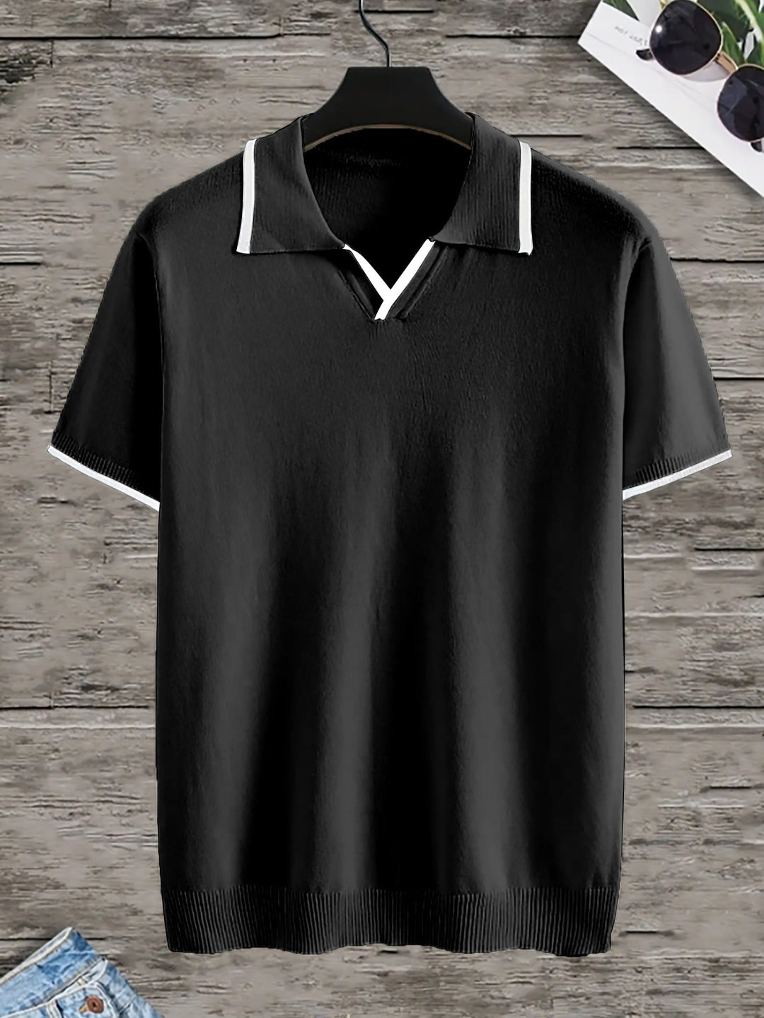 Trendy Black Men's Polo - Rafael-S-Nora Luxe