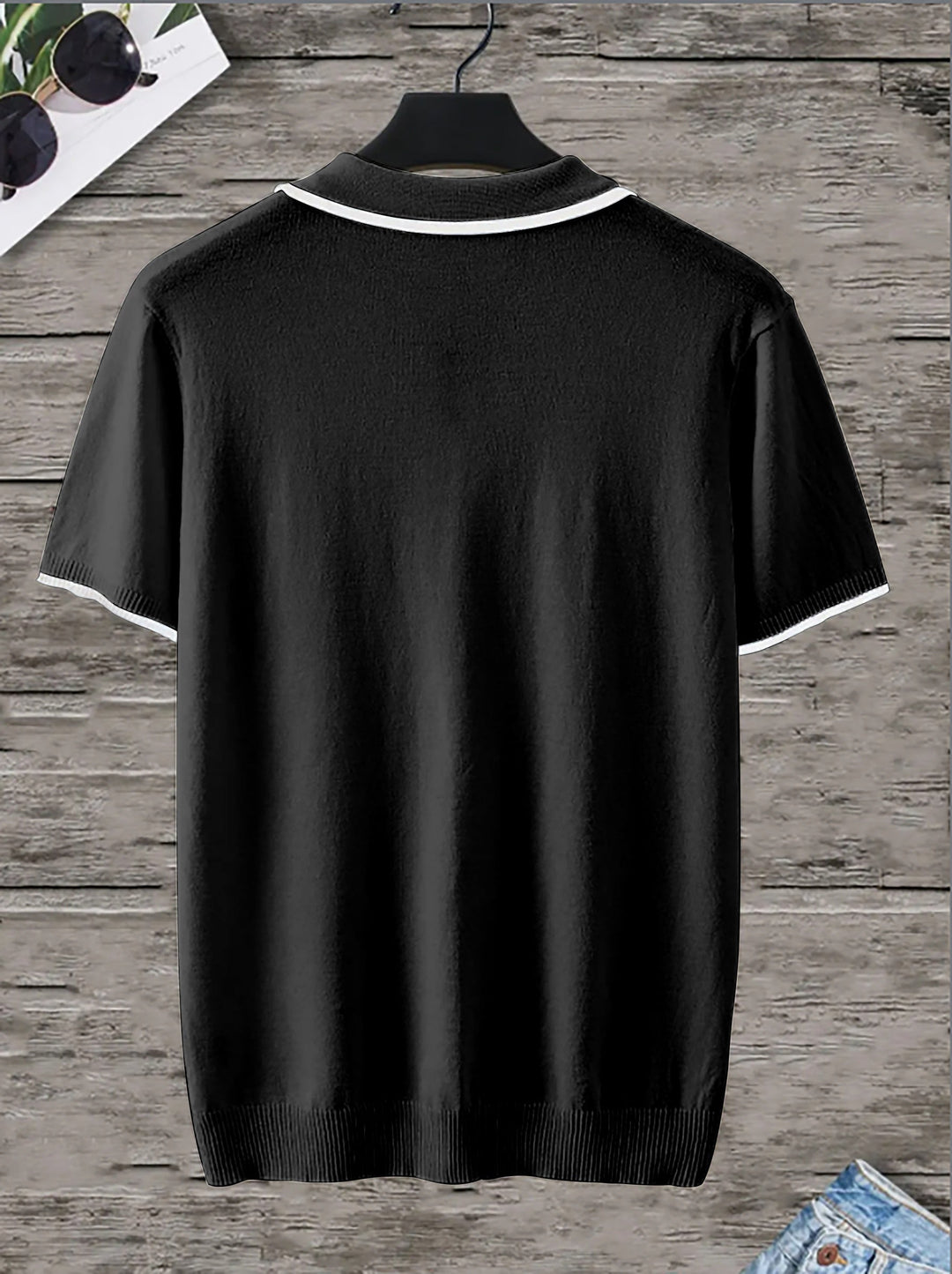 Trendy Black Men's Polo - Rafael-S-Nora Luxe