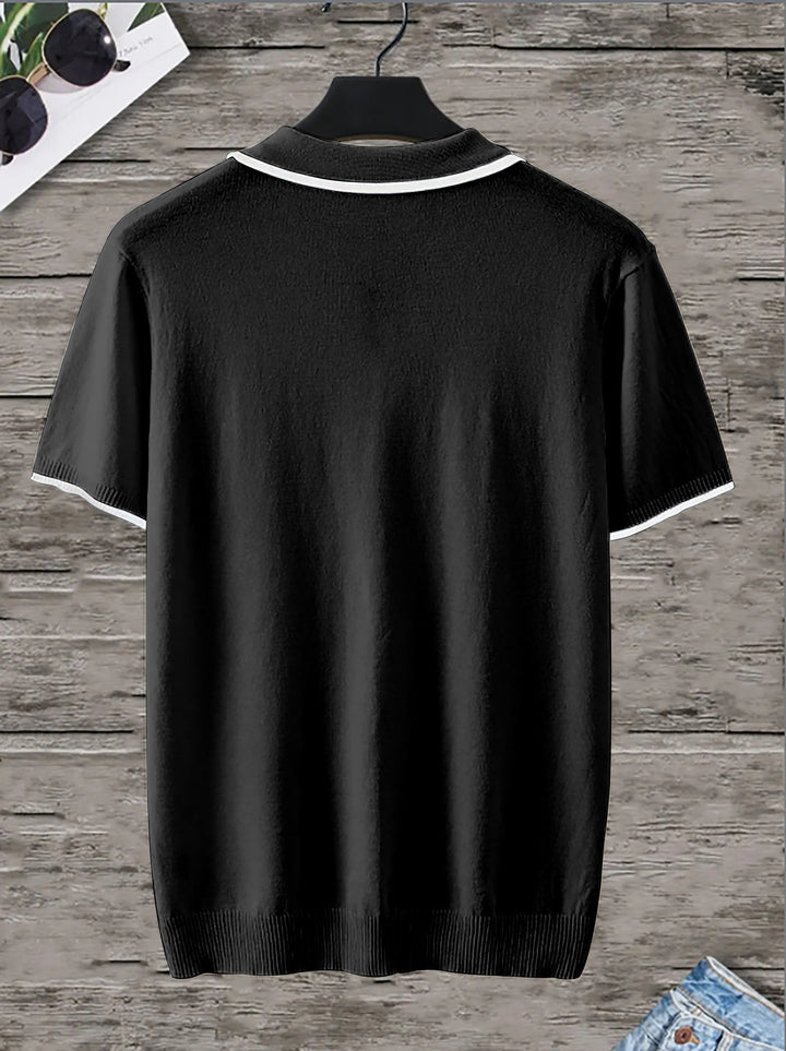 Trendy Black Men's Polo - Rafael-S-Nora Luxe