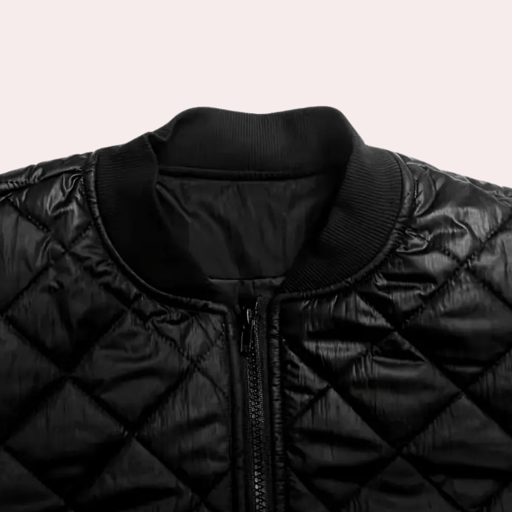 Trendy Black Women's Bomber Jacket with Zip - Rivka-XS-Nora Luxe