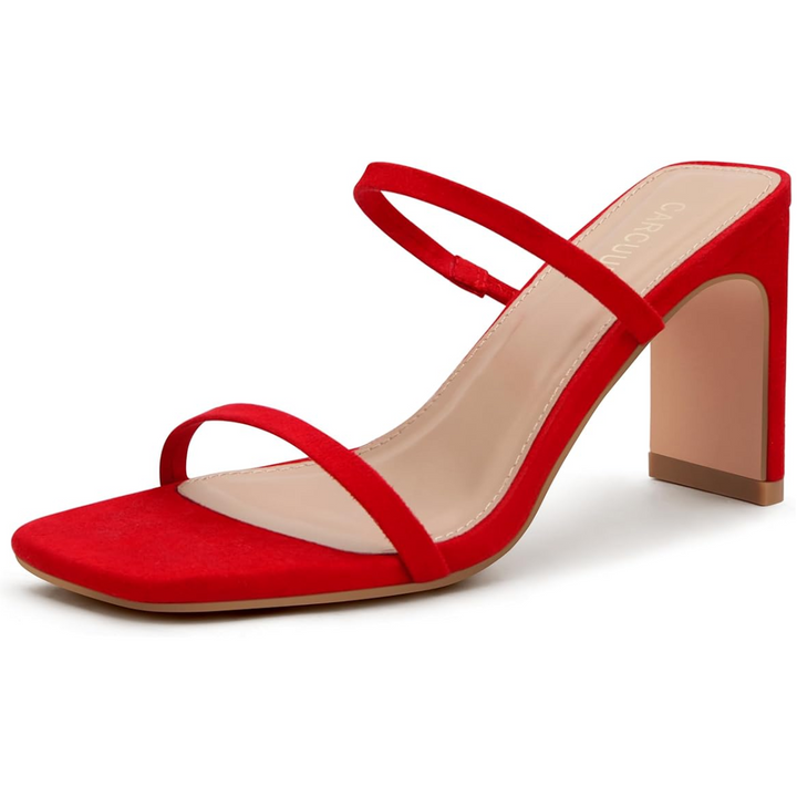 Trendy Block Heels with Square Toe – Eline-Red-2.5-Nora Luxe