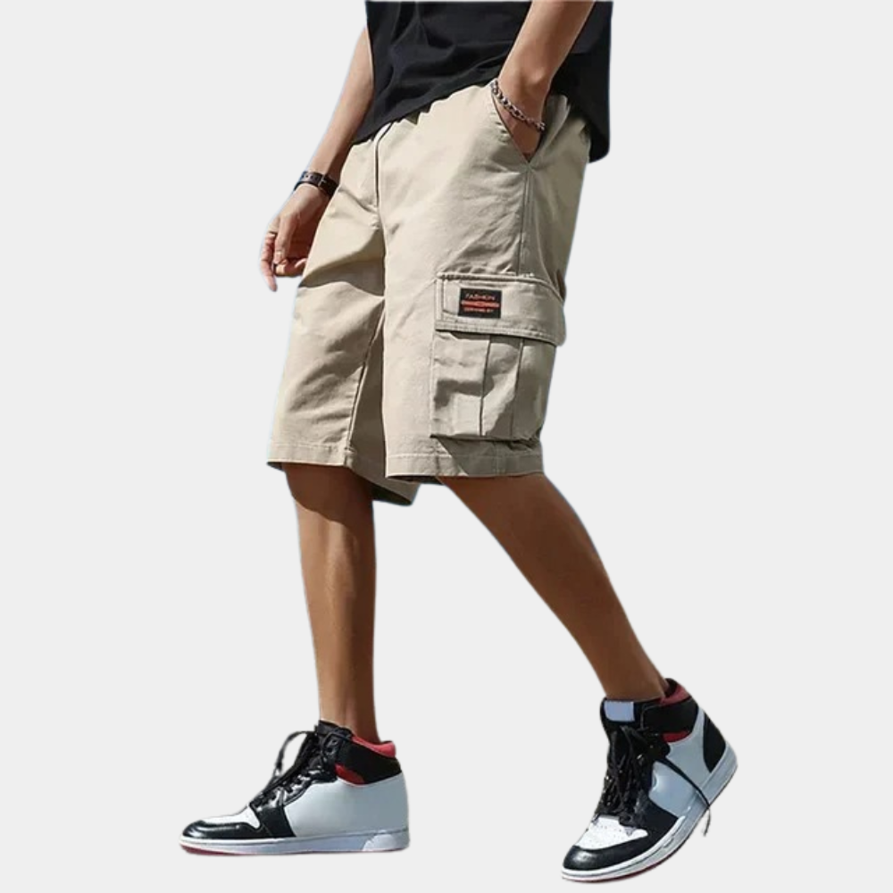 Trendy Cargo Shorts for Men - Axel-Khaki-M-Nora Luxe