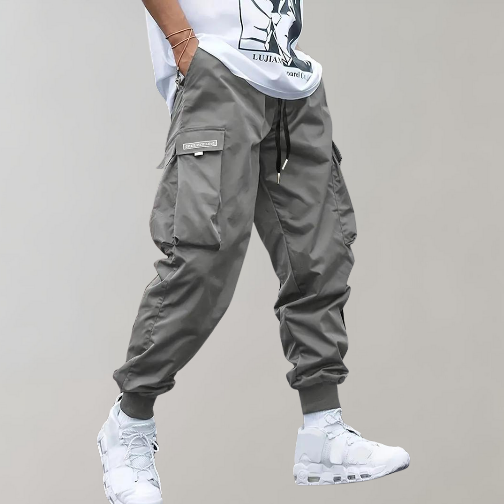 Trendy Casual Cargo Trousers - Joris-Gray-S-Nora Luxe