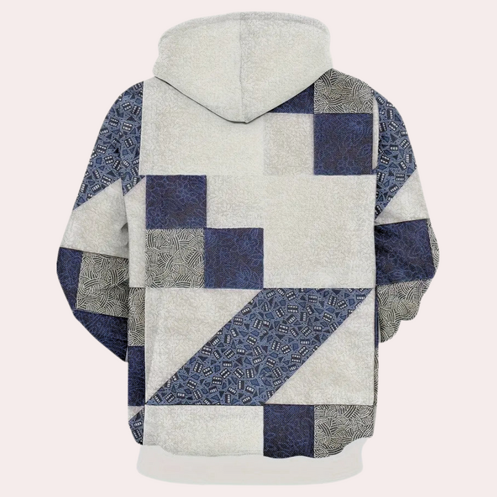 Trendy Checked Hoodie for Men - Cedric-S-Nora Luxe