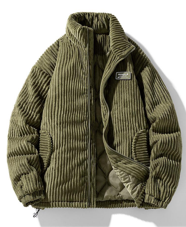 Trendy Corduroy Men's Jacket - Felix-Green-S-Nora Luxe
