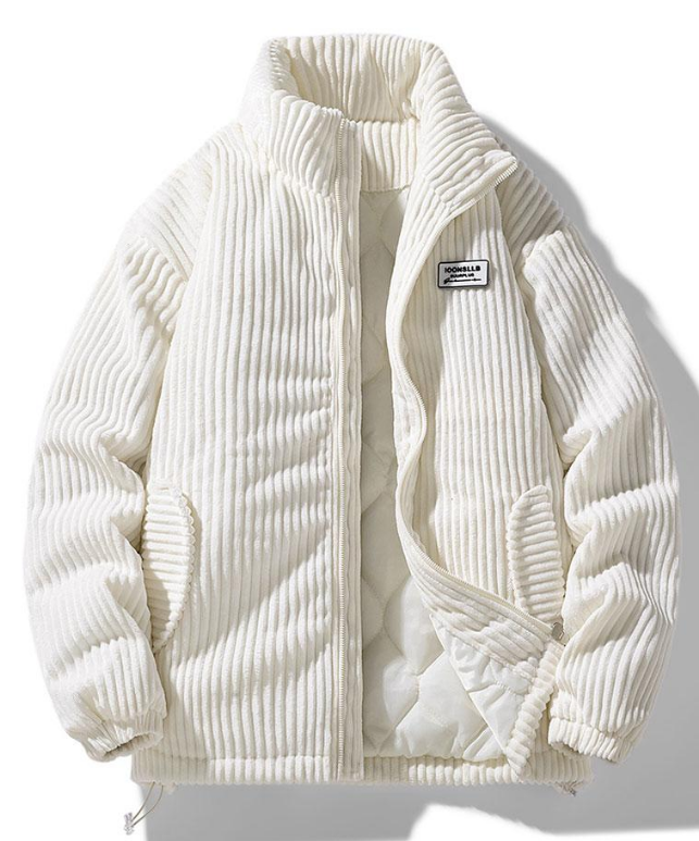 Trendy Corduroy Men's Jacket - Felix-White-S-Nora Luxe