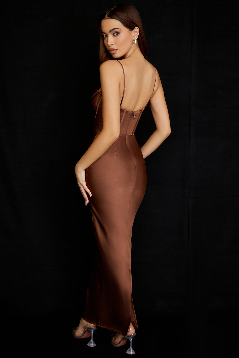 Trendy Corset Maxi Dress - Isabella-Black-XS-Nora Luxe