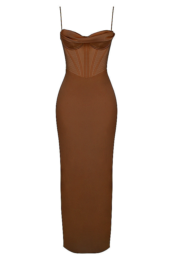 Trendy Corset Maxi Dress - Isabella-Black-XS-Nora Luxe