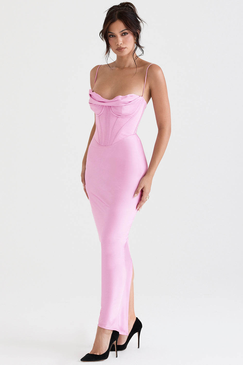 Trendy Corset Maxi Dress - Isabella-Black-XS-Nora Luxe