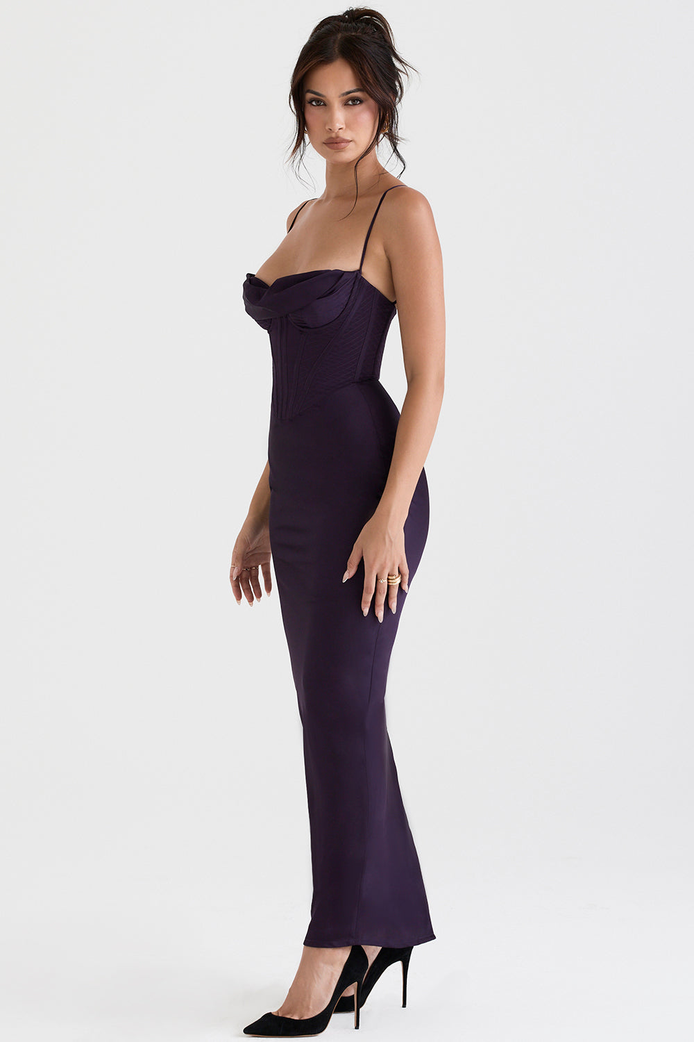 Trendy Corset Maxi Dress - Isabella-Black-XS-Nora Luxe