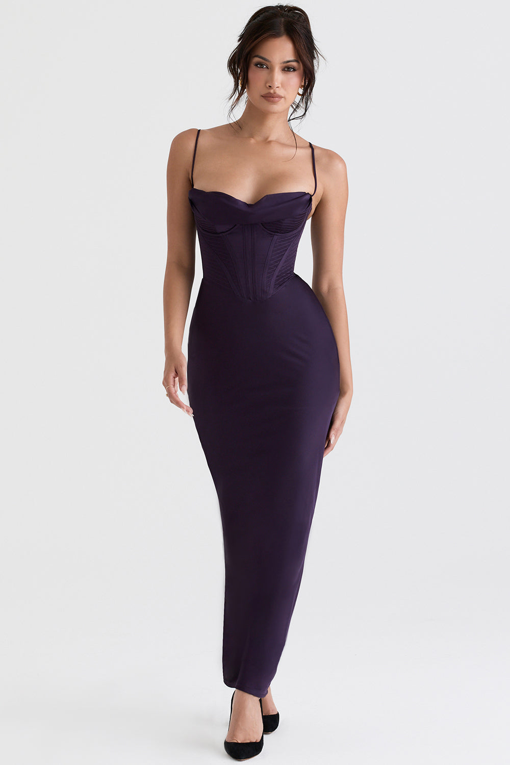 Trendy Corset Maxi Dress - Isabella-Black-XS-Nora Luxe