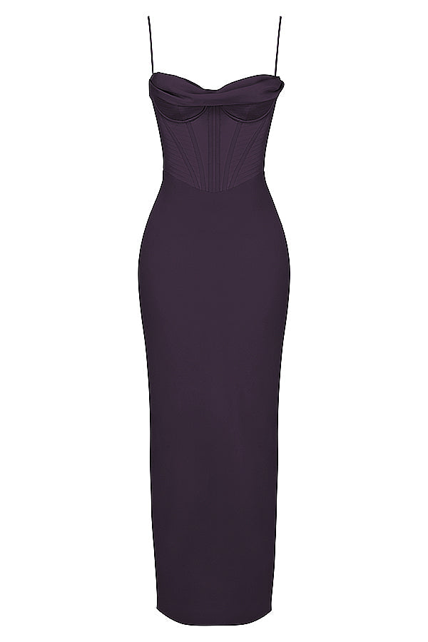 Trendy Corset Maxi Dress - Isabella-Black-XS-Nora Luxe