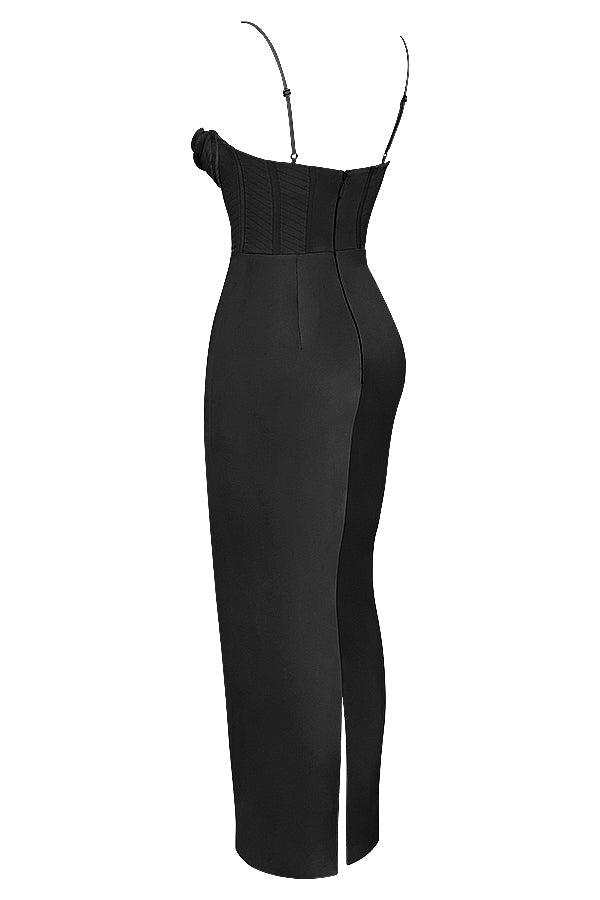 Trendy Corset Maxi Dress - Isabella-Black-XS-Nora Luxe
