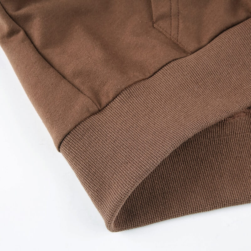 Trendy Fitted Women's Cropped Zip-Up Hoodie with Hood – Alina-Brown-S-Nora Luxe