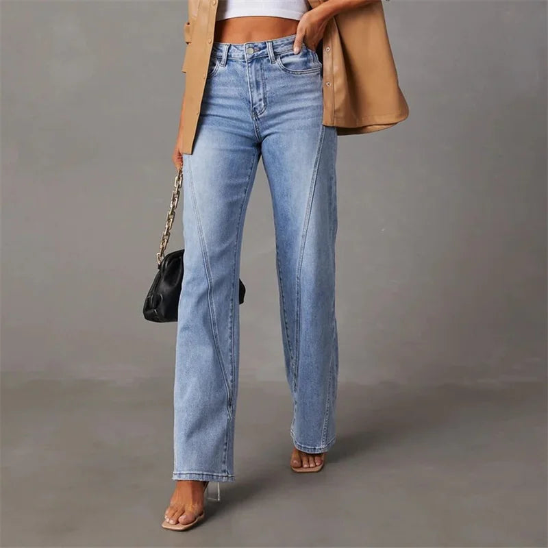 Trendy Flared Denim Jeans - Amarine-S-Nora Luxe